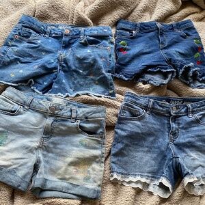 Lot of four Cat and Jack size 10/12 shorts